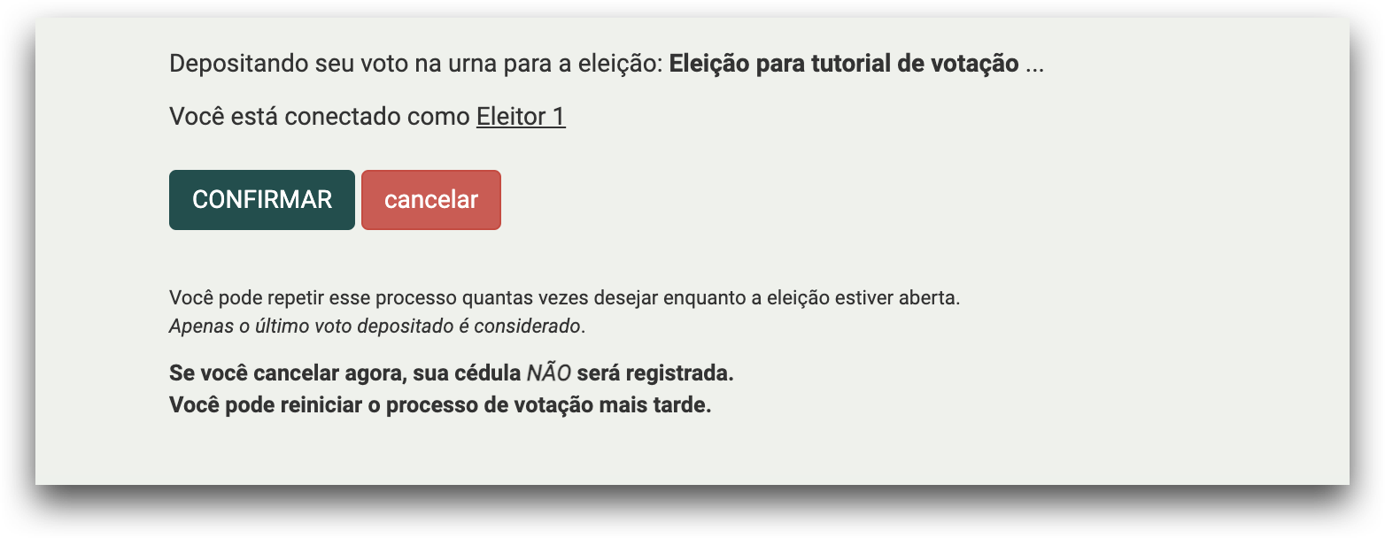 Última chance antes de depositar